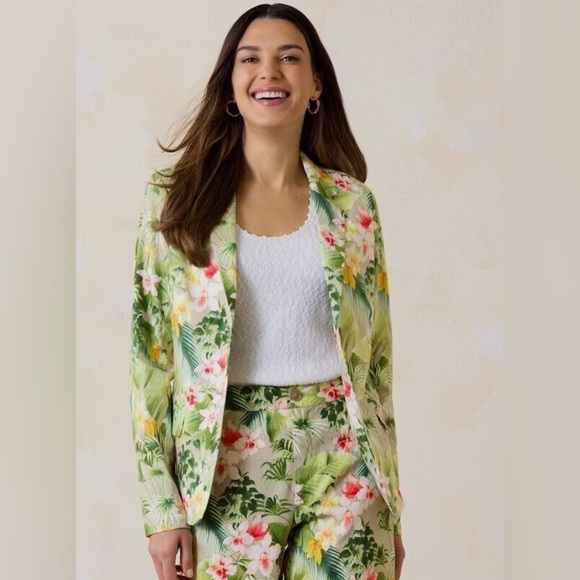 Tommy Bahama Jackets & Blazers - Tommy Bahama Size XL Flora Riviera Paloma Coast Stretch-Linen Blazer, $228